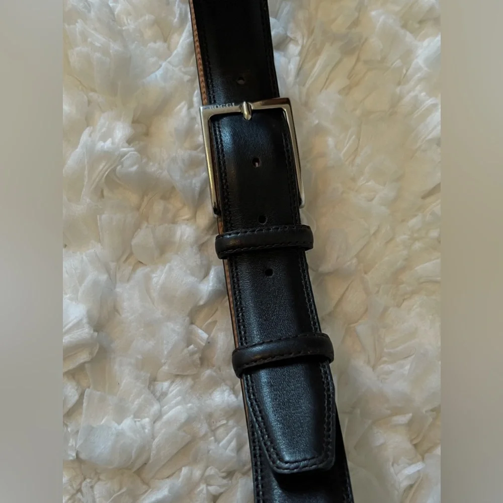 Boggi Milano Genuine Leather Belt Hand Made in France Brown Sz‎ XXXL
